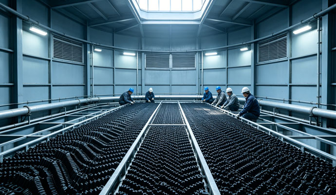 Cooling Tower Fill Install